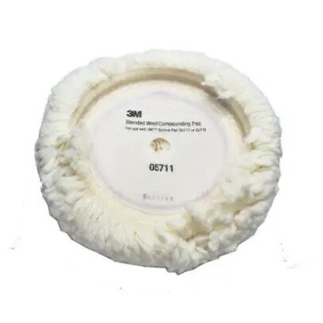 3M 05711 9 Inch Single Sided Wool Blend Compounding Buffing Pads - 6 Per Case