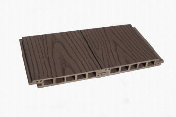 Durable Solid Wpc Floor Decking , 100x25mm Anti Slip Decking For Corridor