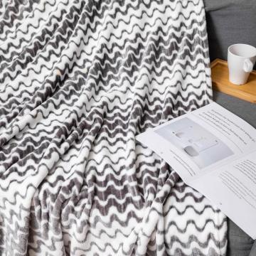 Coperta di flanella comfort a righe di buona qualità