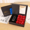 Διατηρημένο λουλούδι συσκευασία Valentine Clear Lid Gift Box