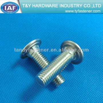 Zinc plated full thread fin neck bolts