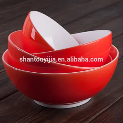 Plastic Bicolor Bowl 500ml Plastic Rice Bowl