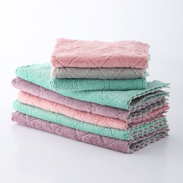 Pink- gray Microfiber Cleaning Cloth Microfiber Kitchen Highly Absorbent Dish Cleaning Rags for Housekeeping Cleaning Supplies
