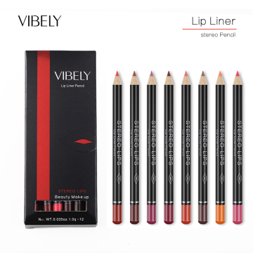 VIBELY Hot Sale Waterproof Matte Lip Liner Pencil Set