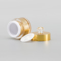Großhandel Gold Silber leerer Plastik Acryl PP Ökofreundliche Diamantkosmetik 10 Gramm Creme Jar 5g