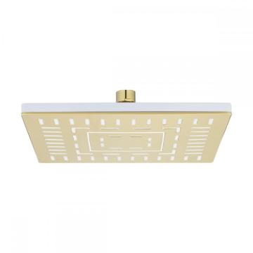 Square Golden Plastic big rainfall overhead shower head