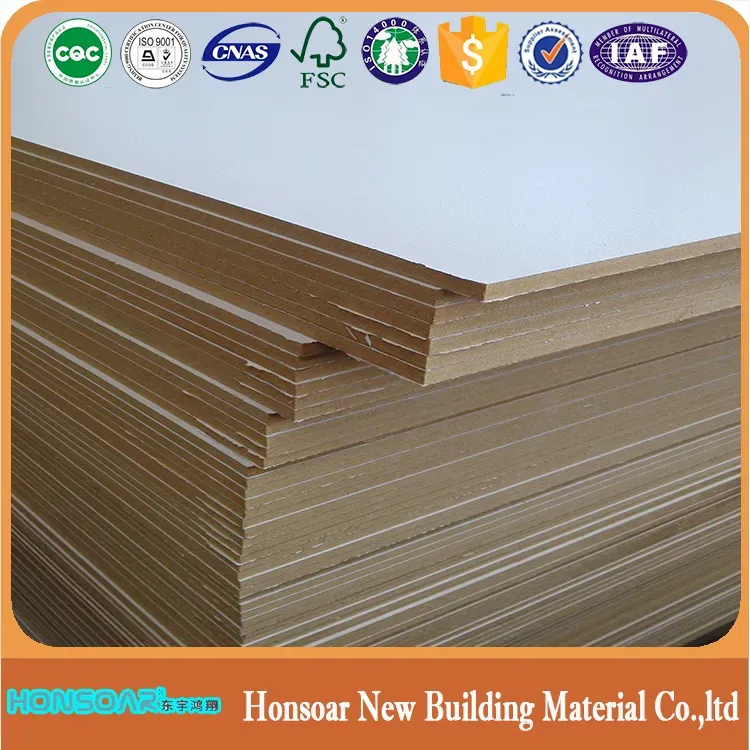 Honsoar UV Pet Film Melamine MDF 18mm E2 Grade for Furniture