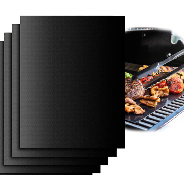 BBQ Accessories Square Non-stick lacquer baking Mat Customised Size PTFE Fireproof Barbecue Mesh BBQ Grill Mats