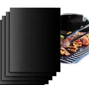 BBQ Accessories Square Non-stick lacquer baking Mat Customised Size PTFE Fireproof Barbecue Mesh BBQ Grill Mats