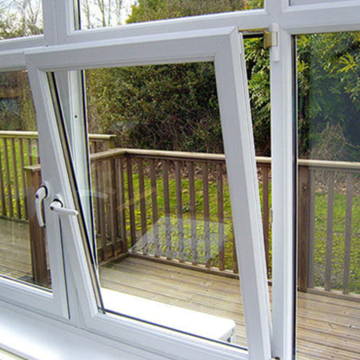 Double-Glazed Aluminum Glass Windows for Bathroom - Top Single Hung Window with Fixed Glass