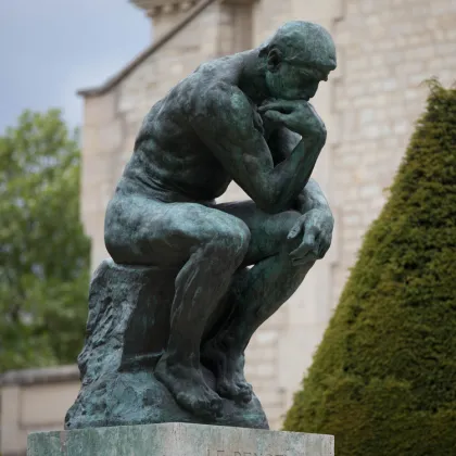 garden decoration art deco riproduzioni metal craft bronze the thinker statue