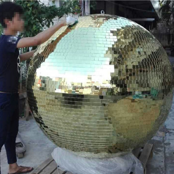1.5m Large Gold Glass Mirror Ball Christmas Ornaments for Sale