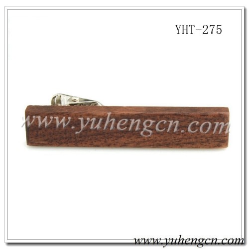 YHT-275 Fashion Mens Wood Tie Bars, Tie Clips