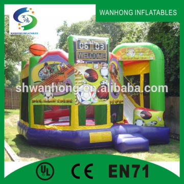 Accept customized sports bouncer inflatable combo/inflatable castle