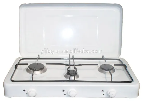 3-Burners Table Top Gas Stove With Cover
