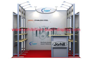 White Custom Exhibit Booths For Trade Show , Aluminum Modular Booth Systems