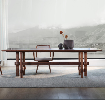 MOYI Black Walnut Ridge Dining Table: Elevating Your Dining Experience