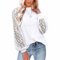 Women Lace Slim Blouse Tunic Tops