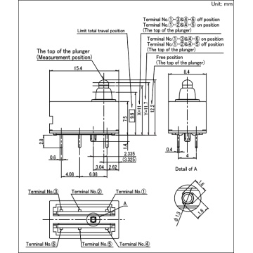 ALPS Waterproof type Detection switch