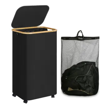 2024 New Style Collapsible Laundry Hamper with Wheels and Removable Wash Bag