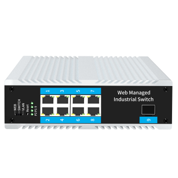 AI WACKDOG VLAN 9 PORT GIGABIT UNANDED POE FIBER SWITCH FÖR CCTV