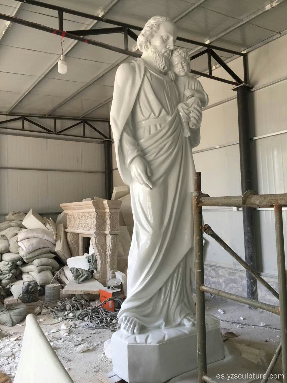 Inventario de gran fibra de vidrio Jesús con estatua de bebé