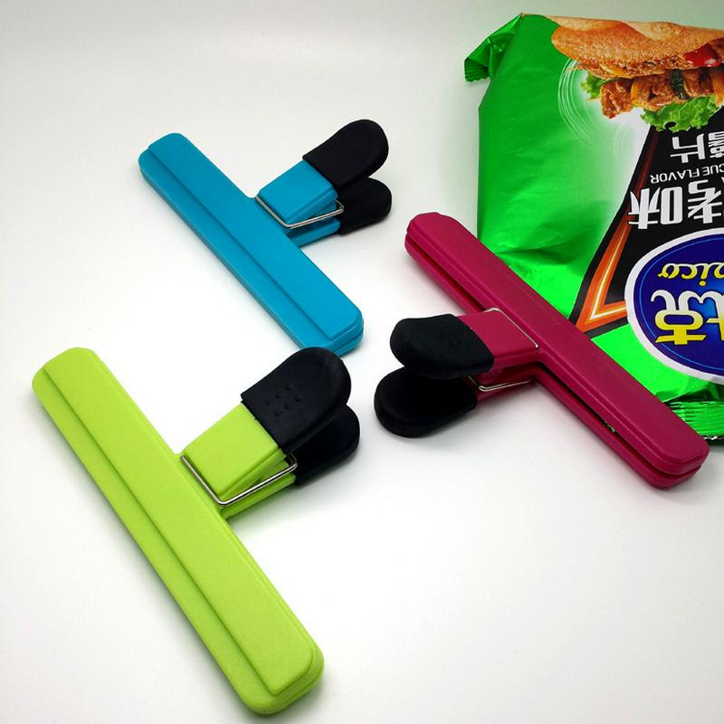 Plastic Food Sealing Bag Clip Fresh Moisture-proof Snack Potato Chips Postcard Sealing Clips Household Kitchen Gadgets Items