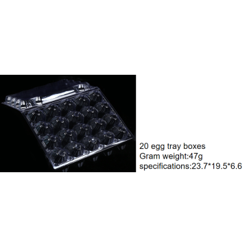 20 holes plastic egg tray packing for supermarket