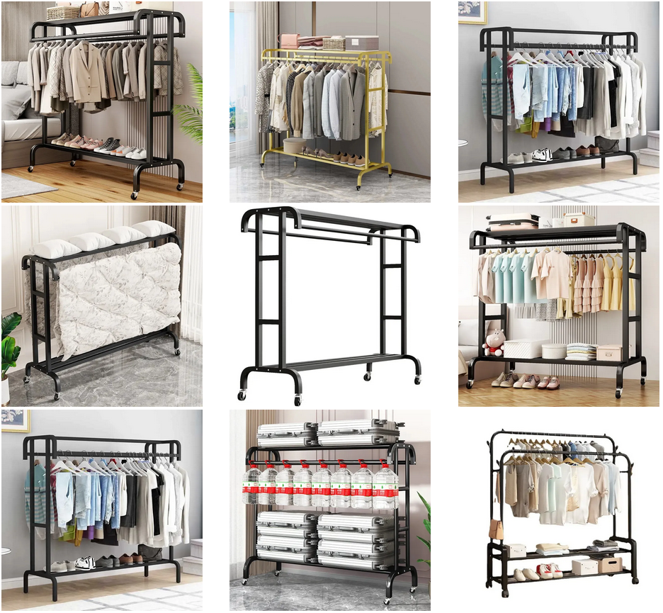 Iron Indoor Steel Garment Clothes Storage Hangers