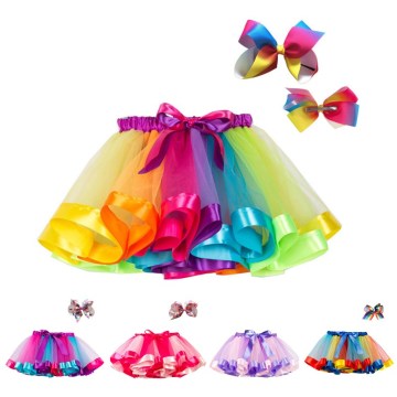 Tutu Skirt Baby Girl Skirts Princess Mini Pettiskirt Party Dance Rainbow Unicorn Tulle Skirt Girl Kids Clothes Children Clothing