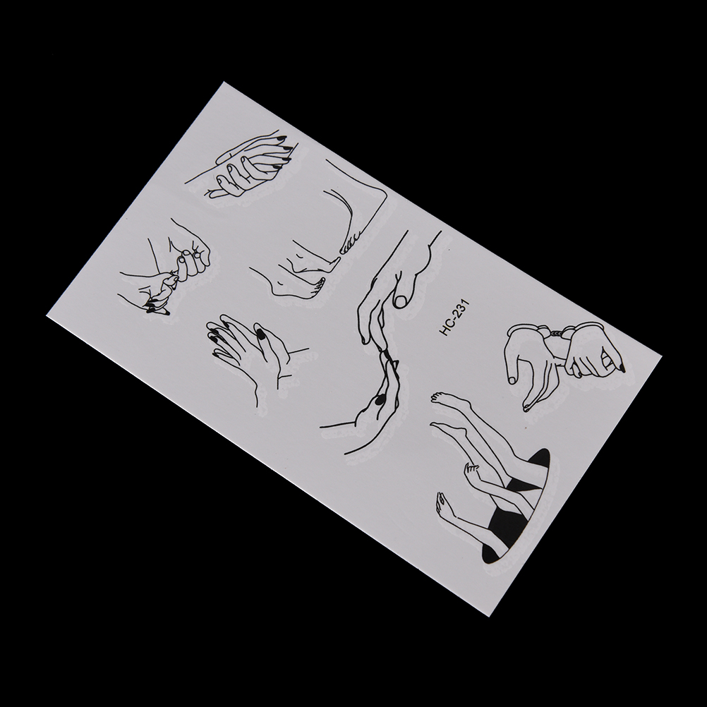 JETTING Hot 1 PC Henna Tattoo Stencil Beauty Women Body Leg Hand Feet Art Airbrush Drawing Paint Design Tattoo Sticker Template