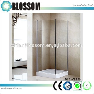 Portable simple shower cubicle pivot door shower enclosure