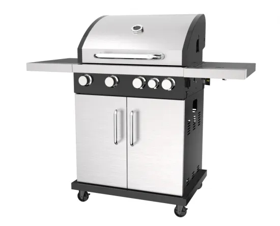 Four Burner Gas BBQ Grill With Side Burner