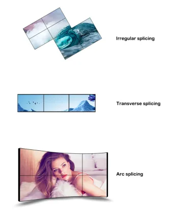 4K LCD Panel Display Splicing Screen for Advertising - 2x2, 2x3, 3x3 Configurations