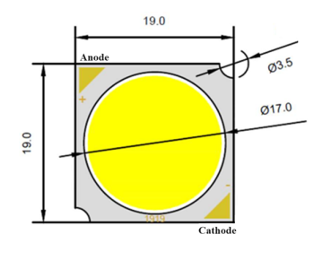 高CRI LED COB -3000K/4000K/6000K、300MA、15W/20W/30W