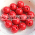 Colorful Acrylic Crystal Round Beads Ball With Opaque Color