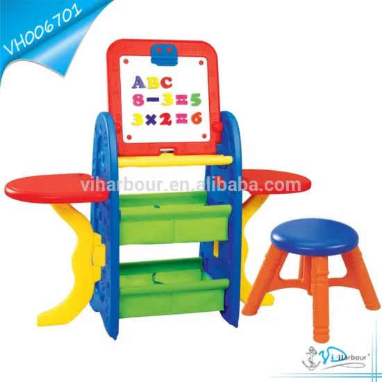 Kids Drawing Board Table with Desk and Numbers Letters 80pcs