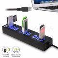 10-poort usb 3.0-hub met voedingsadapter