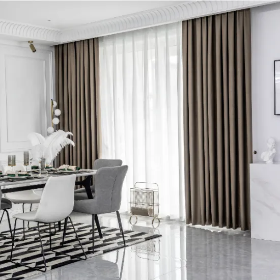High-Quality Linen and Polyester Blend Curtains for Luxurious Living Room Décor
