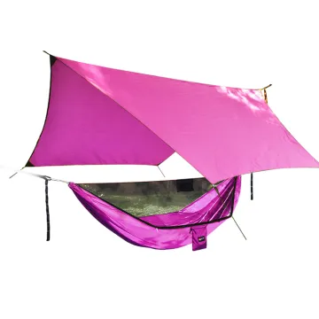 Camping Hammock Set with Mosquito Net and Rain Cover for Two