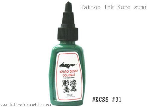 Kuro Sumi 1oz Eternal Tattoo Ink Green Color For Body Tattooing