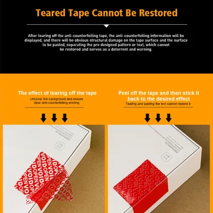Tamper Resistant Carton Security Seal - Anti-Counterfeiting Tape