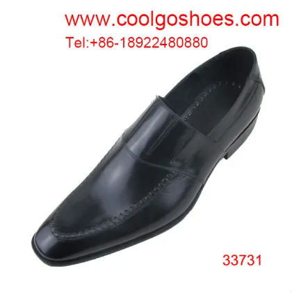 sharp head W stitching design formal men shoes