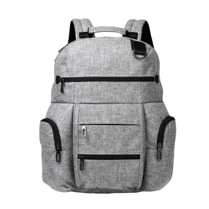 factory direct bag china manufacturer Mustard grey color handsome backpack