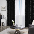 Silver Wave Line Printed blackout Curtains