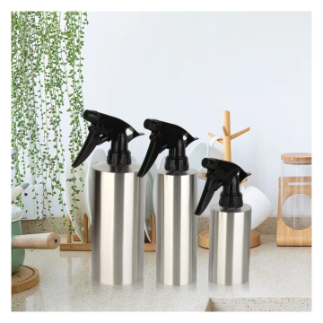 Stainless Steel Hand Press Spray Bottle - Refillable Mister Bottle