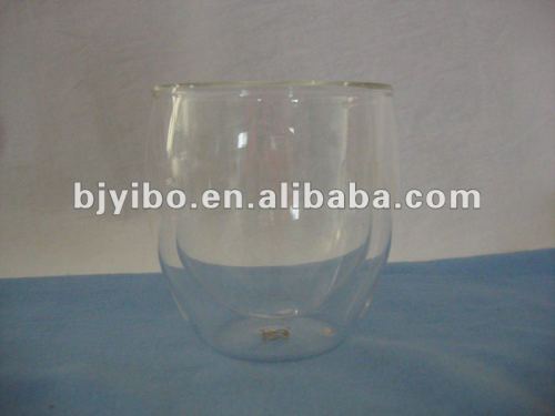 Glass double wall cup