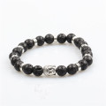 Moda gioielleria raffinata 8mm nero e blu misti pietre perline braccialetto di pietra naturale braccialetto buddista