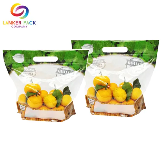 Flexible Plastic Clear Stand Up Pouch For Fruit