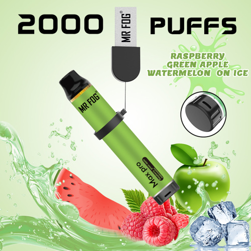 Mr Fog Max Pro (2000 Puffs) Vape có thể loại bỏ